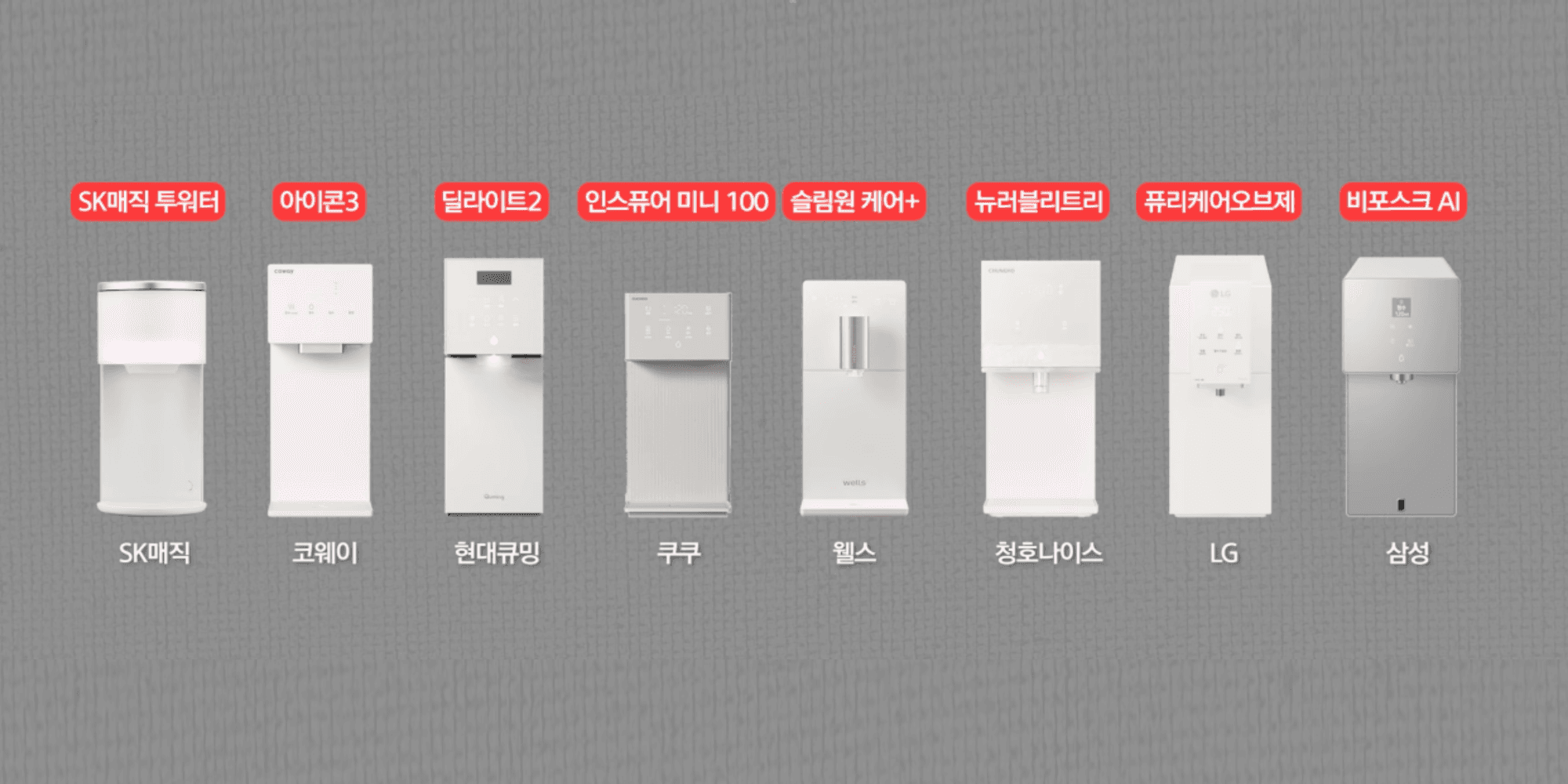 정수기 고를 때 뭘 봐야 하나요?|8개 브랜드 냉온정수기 기능 비교